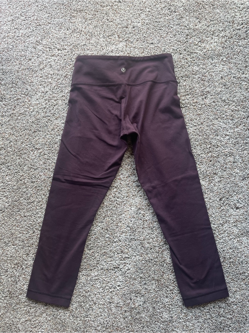 Women’s Capri Cropped Leggings in Plum Purple - Picture 2 of 3
